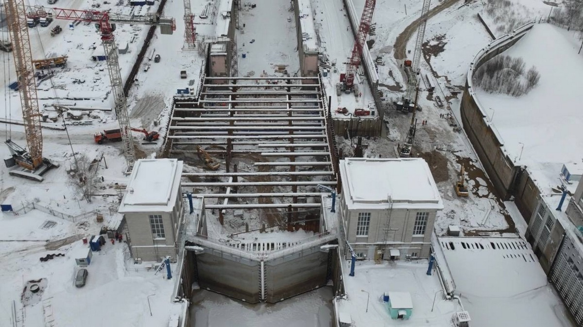 Строительная готовность Городецкого гидроузла превысила 70%