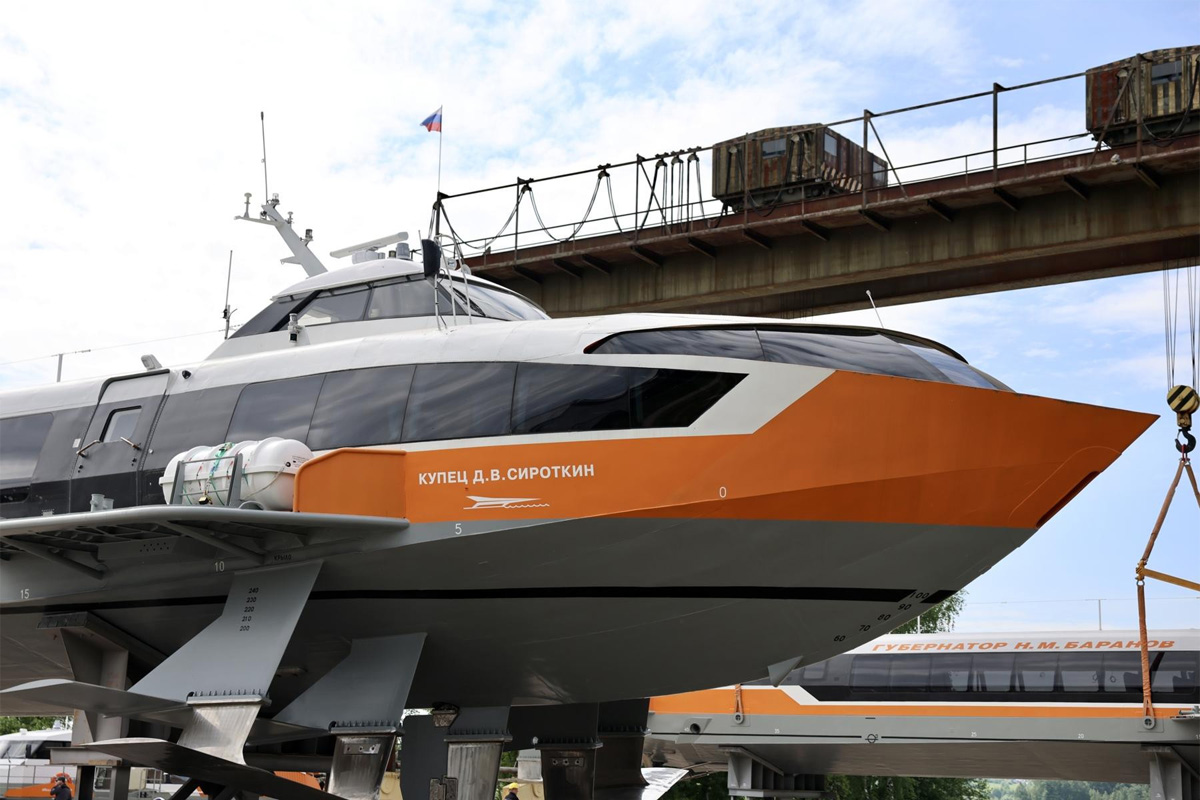 Новые суда на подводных крыльях «Метеор 120Р» пополнили флот речных перевозчиков 