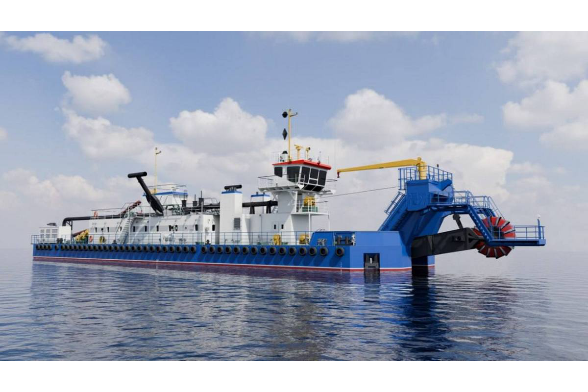 В Астраханской области заложили третий самоходный земснаряд со сменным рыхлителем 