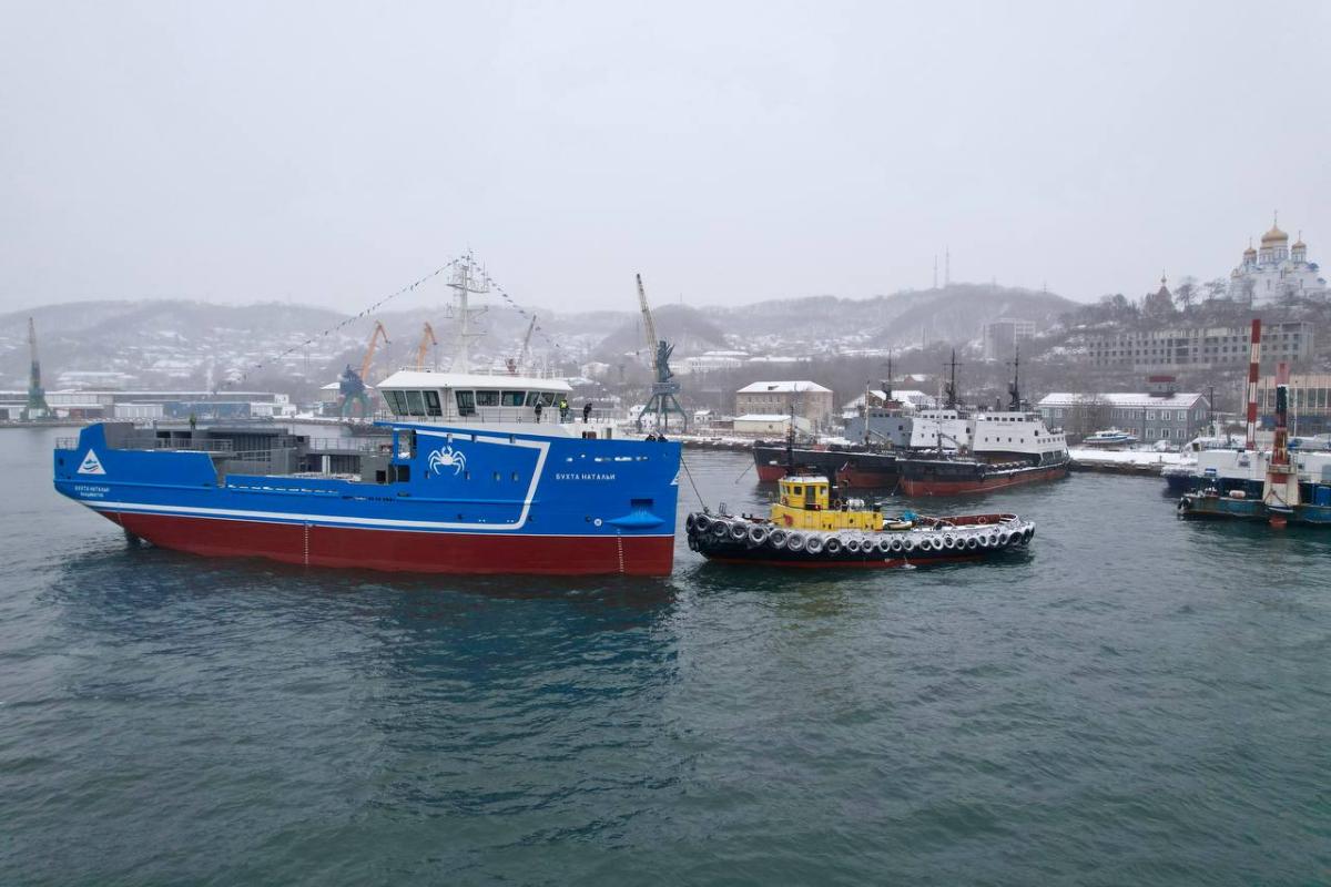 В Находке спустили на воду шестой из восьми краболовов для ГК 