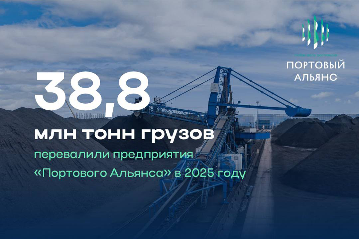 Грузооборот предприятий «Портового Альянса» в 2025 году вырос на 2,3%