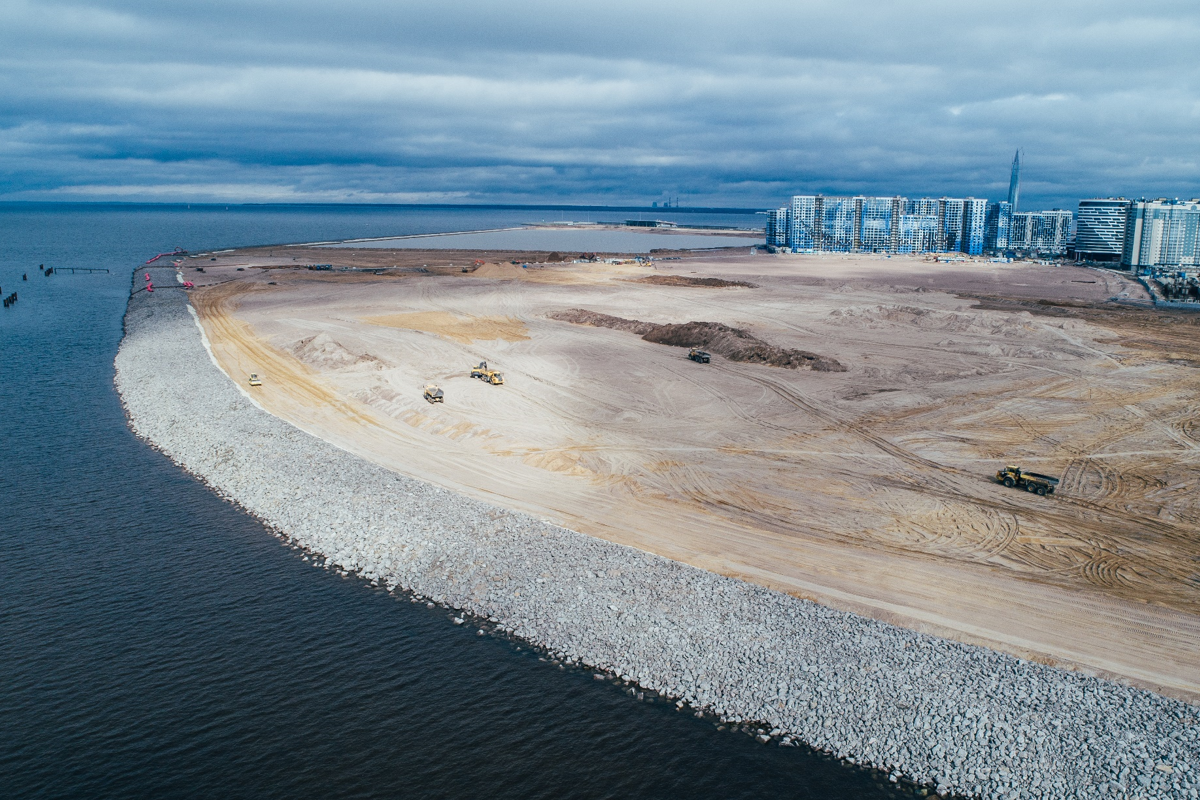 Петербург намывной: за пассажирским портом - жилой квартал