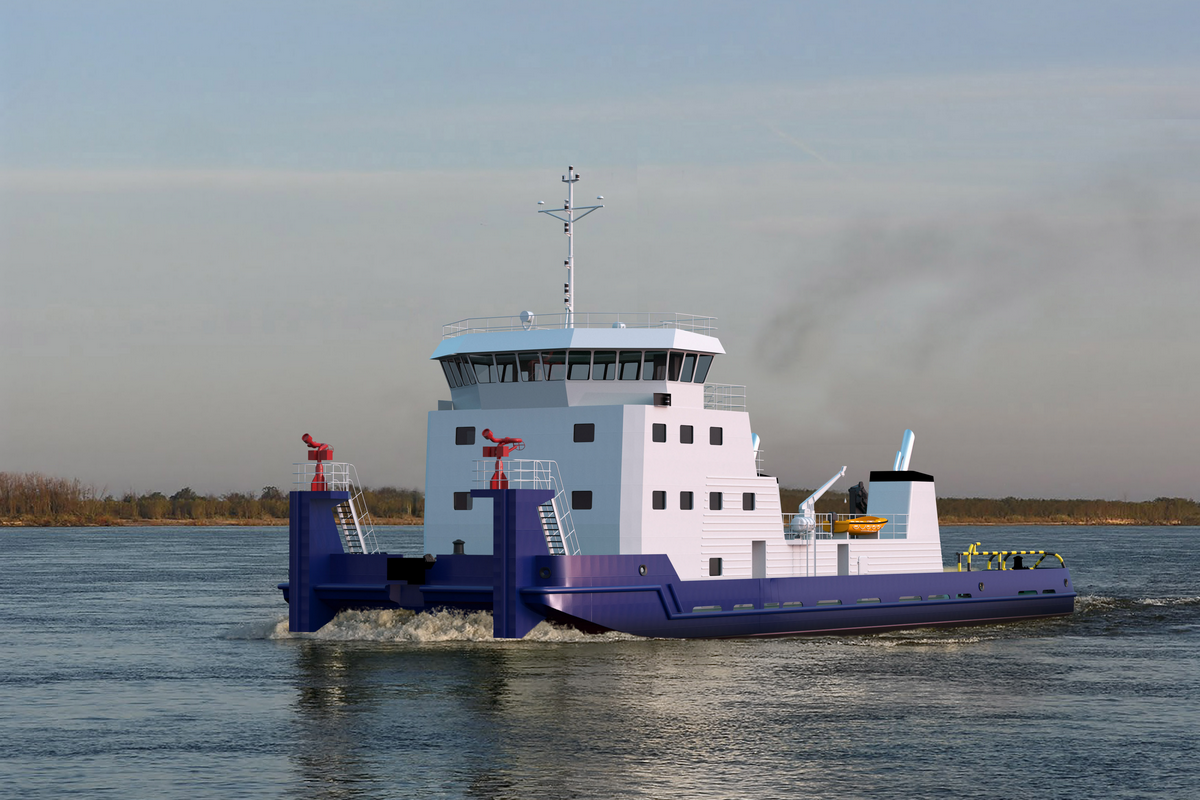 ОСК разработала концепт речного буксира-толкача нового поколения